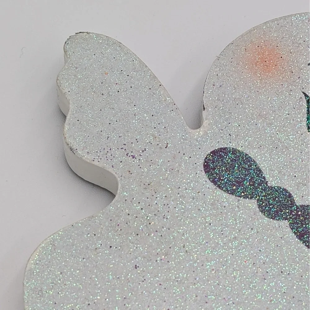 Hobby Lobby Boo Y'all Halloween Ghost Glitter Hanging Sign Purple 17 Inch